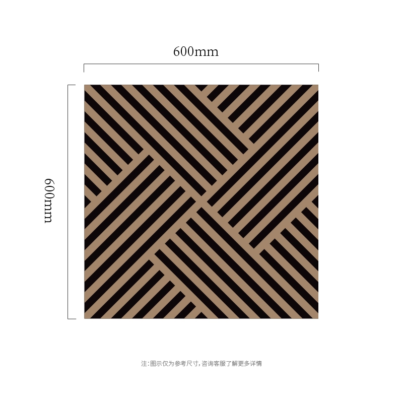 Crossshatch Linear MDF-on-PET акустикалық қабырға панелі